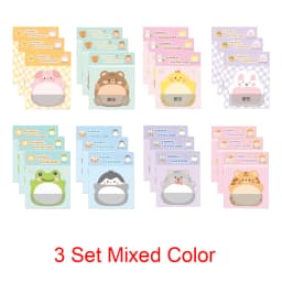 8 pcs/set,1-3-5 set Adhesive Kawaii Cartoon Animals Sticky Notes Notepad Memo Pad Stationery Sticker