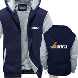 Commodore Amiga men thick hoodies Tick Retro Computer 80s 90s computer nerd retro Winter style fashion man hoody cool sbz6309