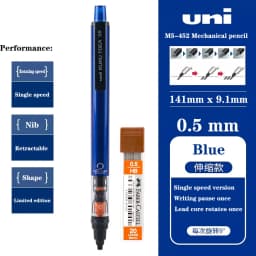 UNI Mechanical Pencil M5-452 Kuru Toga 0.5mm Refill Rotating Tip Retractable Drawing Art Stationery School Supplies Lapices