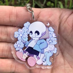 Anime Cosplay Accessories Undertale Sans Flowey Papyrus Asriel Keychain Game Key Chain Pendant Cartoon Badge Christmas Gifts