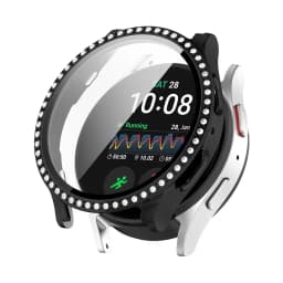 Diamond Bling Case for Galaxy Watch Samsung Galaxy Watch 7/FE 40mm 44mm, Tempered Glass Bumper Cover for Watch 4 5 6 Accessories