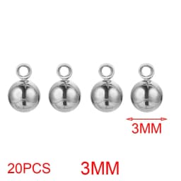 20pcs Lot 4/5/6mm Round Stainless Steel Beads Solid Ball Charms DIY Gold Plated Earrings Bracelet Jewelry Making Materials Craft