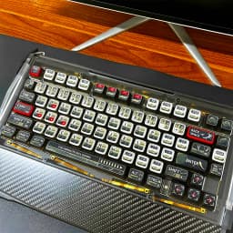 Pudding Keycap Set PBT+PC 125 Key Four Sided Transparent Anime Theme Keycap Compatible with Mechanical Keyboard 61/75/87/104