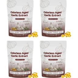 Aged Garlic Extract Softgels Odorless Fermented Garlic Supplement Powerful Antioxidant for Immune Heart Respiratory Health 30 Ct