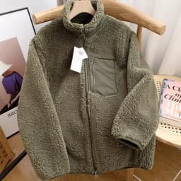 Loose Fit Lamb Velvet Jacket Coat for Men And Women Casual Warmth Stand Collar Fleece Inner Autumn Winter Season Couple Style