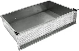 Golf Cart Cargo Box | Universal Fit | Compatible with Club Car, EZGO, Yamaha and Other Makes & Models | Aluminum Diamond Plate