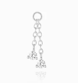 AIDE 1 Piece 925 Sterling Silver Spare Parts Chains Part For Stud Earring Piercing Hoops Drop Earring Women Fine Jewelry Gift