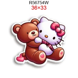 Hello Cat 10pcs/lot San Resin Planar Transparent Glitter Acrylic Flatback for Charms DIY Bow Craft Supplies Phone Case Decor