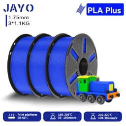 JAYO 3*1.1KG PLA + Filament 1.75MM PLA Plus 3D Printer Filament 1.1KG/roll For FDM Neatly Wound Coloful 3D Printing Material for 3D Printer & Pen