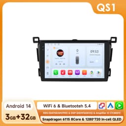 Hizpo 8Core Android 14 Intelligent Car Radio For Toyota RAV4 Rav 4 2013-2018 CarPlay GPS DSP 4G BT5.4 By Qualcomm Snapdragon6115
