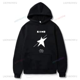 Viktor Tsoi Kino Black Album & A Star Named Sun Graphic Hoodie Men Women Oversized Pullover Vintage Rock Streetwear