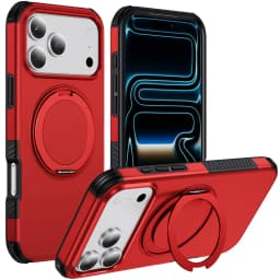 For Magsafe Case For iPhone 18Pro 15 14 13 12 16 17 18 Pro Max 16e Magnetic Wireless Charging Ring Stand Anti-slip Bumper Cover
