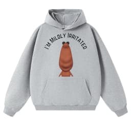 Funny I'm Mildly Irritated Marcus The Worm Meme Hoodie Humor Men Women Hoody Sweatshirt Autumn Winter Oversized Casual Pullover