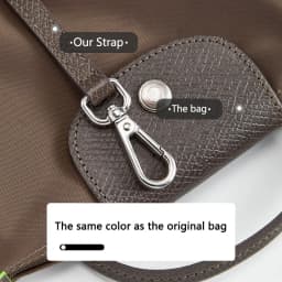 Leather Replacement Crossbody Bag Strap Fit for 2024 New Longchamp mini shoulder strap without punching modification