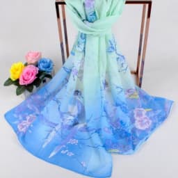 Spring New Lucky Bird Women's Chiffon Long Silk Scarf Headscarf Scarf Beach Scarf Small Gift