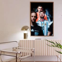 L-Lionel M-Messi Poster Self-adhesive Art Waterproof Paper Sticker Coffee House Bar Room Wall Decor