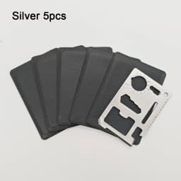 Stainless Steel EDC Pocket Tool 11 in 1 Credit Card Portable Multi Function Survival Tool For Outdoor Camping Hunting Traveling