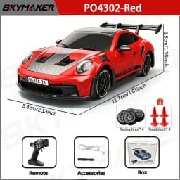 JXC PO4302 1:43 Mini High Speed 4WD RC Drift Racing Car 2.4G 20KM/H Full Proportional Throttle 8‑Color LED Light Hobby Toy Gift