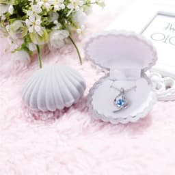 Ocean Style Shell-shaped Jewelry Box for Rings Earrings 4 Colors Options Made of High Level Flannel