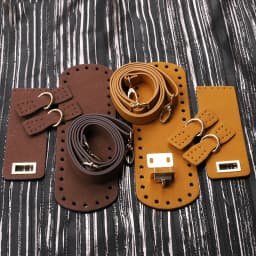 1Set Handmade Handbag Bag Set Leather Bag Bottoms With Hardware Package Accessories HandBag Shloulder Straps DIY Women Backpack