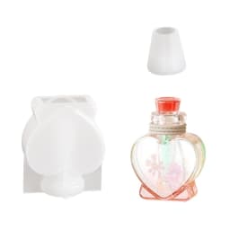 Small Bottle Pendant Silicone Mold Epoxy Resin Molds DIYs Heart Wishing