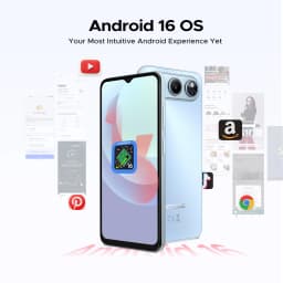 Doogee Note 60 Smartphone 6150Mah Battery 6.56'' Display 32Gb(3+29) 128Gb 13Mp Main Camera Unisoc T7225 Android 16 Mobile Phone