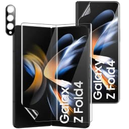 for Samsung Galaxy Z Fold Flip 4/3 Screen Protector, Inner+ Front TPU Screen Protector + Tempered Glass Camera Lens Protector