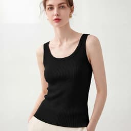 WinvyNee Women Pure Worsted Wool Camisole Solid Striped Round Neck Soft Cool Elegant Autumn Winter Knit Sling Vest ZC1817010