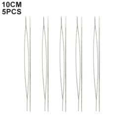 5PCS Open Curved Beading Needles Pins Jewelry Making Tools Stainless Steel Needle for Bead Threading Pins DIY Necklace Bracelet