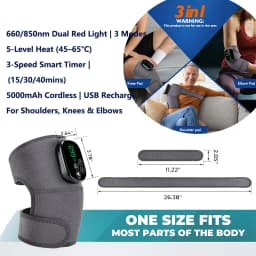 3 in 1 Heating Pad Shoulder Knee Elbow Brace for Arthritis Hot Compresss Joint Massage Strap Promote Blood Circulation Kneepad