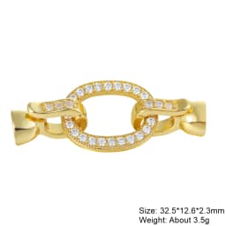 Juya DIY 18K Gold Plated Creative Closure Fasteners Lock Clasps Accessories For Needlework Beads Pearls Jewelry Making Material