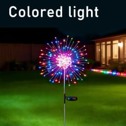 Solar Firework Ground Socket Lights Outdoor LED Lawn Fairy Lights Waterproof Garden Decor for Patio Pathway Yard Balcony