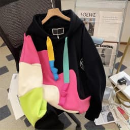 plus Size Hoodie Women's Fleece Lined Warm Outerwear Layering Autumn Winter Thickened Cotton Pullover Korean Style