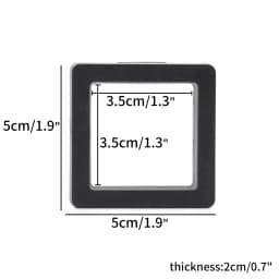 Black 3D Free Stand Suspension Floating Case Frame Membrane Display For Jewelry Storage Ring Earrings Necklace Accessories Box