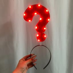 Detachable LED Red Arrow Light Headband Light Up Symbol Shape LED Hair Hoop Concert Hair Accessory Glow Party Decor