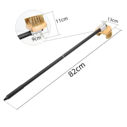 Pizza Oven Brush Copper Stove Brush Bristle Brass Wood Long Handle Grill Cleaning Oven Brush for Small Oven Kitchen Tool