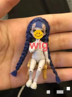 5cm mini mermaid doll hair custom hair mini BJD doll hair