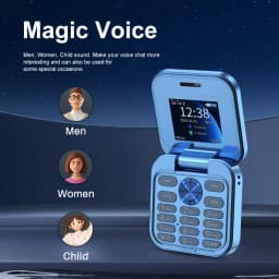 SERVO I17 Mini Foldable Mobile Phone GSM 2 SIM Card Magic Voice FM Radio Blacklist Type-C 1.77' Screen Small Flip Telephones