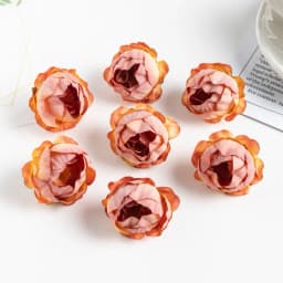 10PCS Artificial Flowers Rose Wedding Wreath Valentine‘s Decora Home Room Scrapbooking Fake Silk Peony Head Diy Gifts Candy Box
