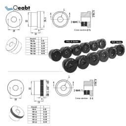 PO Series Adapter Mounting Holes Mounting Block Collimator Mounting Holes Ø8-16mm Component Mounts Oeabt