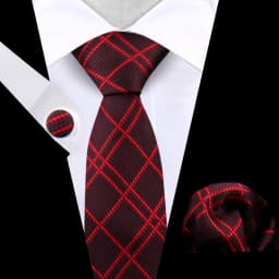 Business Tie For Men Set Necktie Cufflink Classic Handkerchief Suit For Wedding High Quality Stripe Tie Set Formal Gravata Gift
