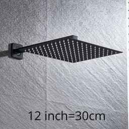 Rainfall Shower Head 8"/10"/12" Square Bathroom Ultrathin Rain Top Shower Head with Shower Arm Faucet Accessories Wall Mounted