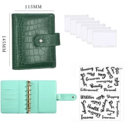 2023 New A7 Budget Binder Cash Envelopes for Money Saving Organizer with Zipper Pockets, Budget Sheets and Self-adhesive Labels