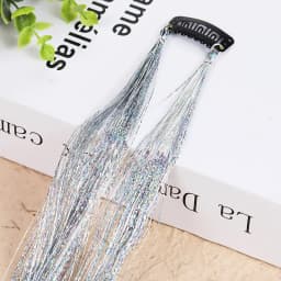 1 Pc Sparkle Shiny Hair Tinsel Hair Extensions Dazzles Women Hippie for Braiding Headdress Hair Braiding Tools Long 100cm
