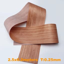 0.2-0.25mm Natural Thin Wood Veneer Roll White Oak Black Walnut Ebony Furniture Decorative Surface Board Panel Veener