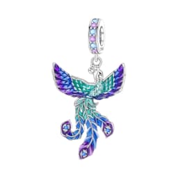Blue Charm 925 Sterling Silver Ocean Pearls Betta Fish Pendant Birthday Party Gift for Women Bracelet Necklace DIY Beads Jewelry