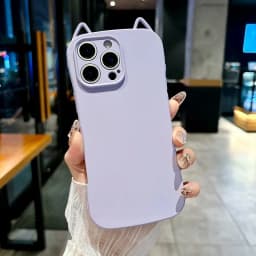 Cute 3D Ears Clear Case For iPhone 17 16 15 14 13 12 11 Pro Max 8 7 Plus SE 17promax Cartoon Bear Pendant TPU Cover Shell