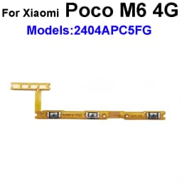 For Xiaomi Poco M6 X6 F6 Pro Plus 4G 5G X6 Neo Power Volume Side Button Flex Cable Ribbon Spare PartsParts