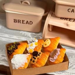 Miniature Croissant Clay Model Kitchen Baking Props Furniture Accessories Mini Pudding Drink Food Play Diy Dollhouse Dessert Toy