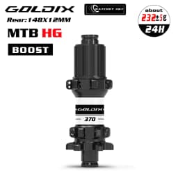 GOLDIX M370 MTB Bike Hub 24H Straight Pull 6-Bolt Disc Brake 36T Ratchet Sealed Bearing Boost HG XD MS Freehub Thru Axle Hubset